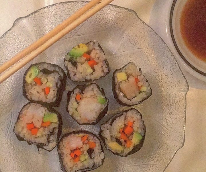 Cauliflower Shrimp and Vegetable Sushi