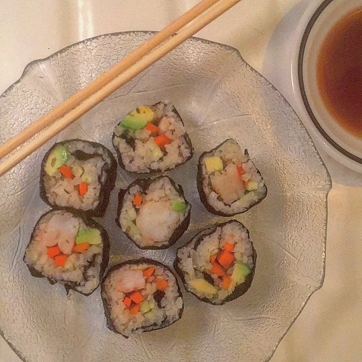 Cauliflower Shrimp and Vegetable Sushi | Dr. Pompa