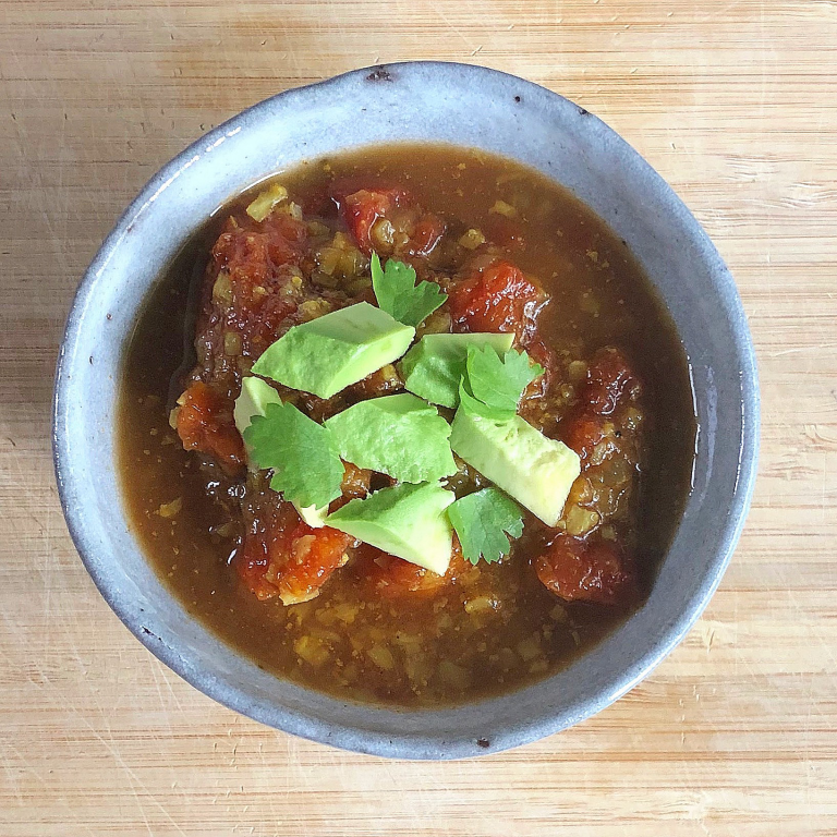 Indian Spiced Cauliflower Chili--
